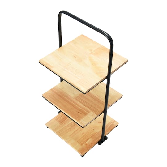 Hello Honey® 24'' Black Modern Decorative Tray with 3 shelves